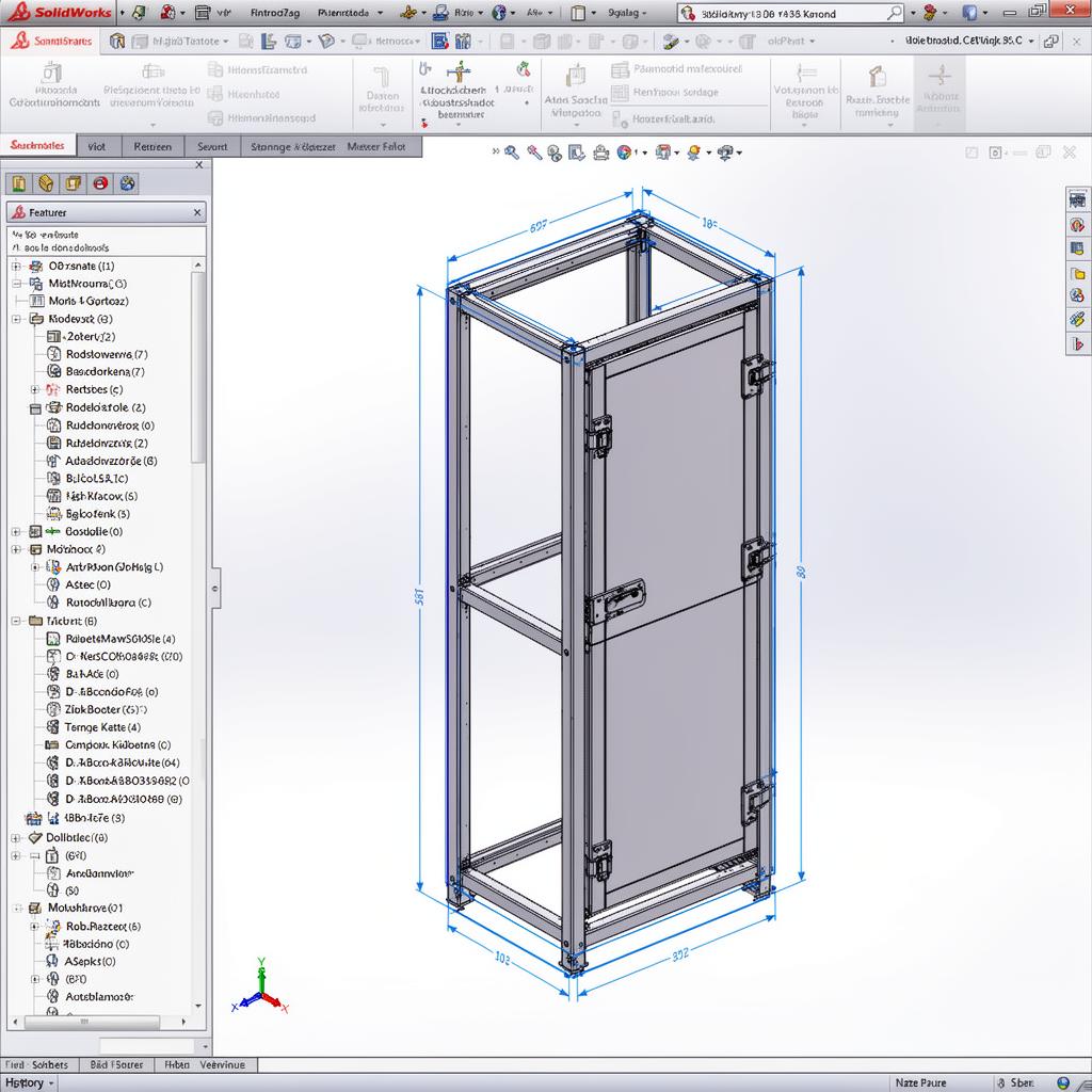 3D CAD ontwerp in SolidWorks — uitwerken van een maatwerk stalen kast